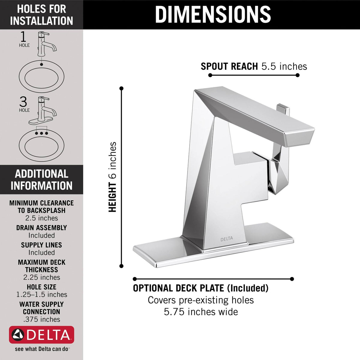 Black Stainless Bathroom Faucet S668441