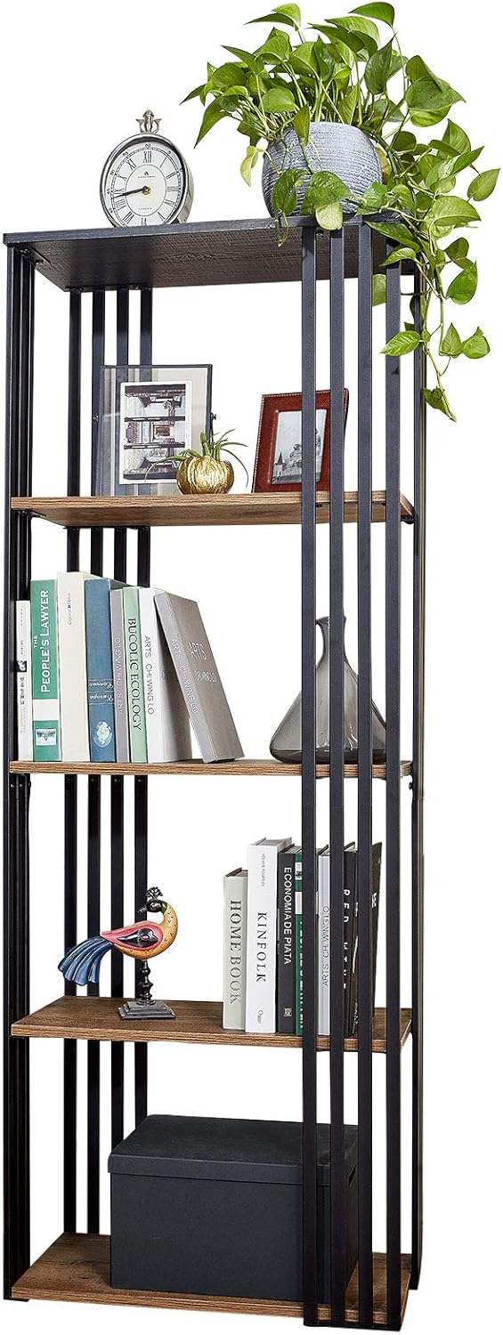 Black Metal 5 Tier Bookshelf Q918488