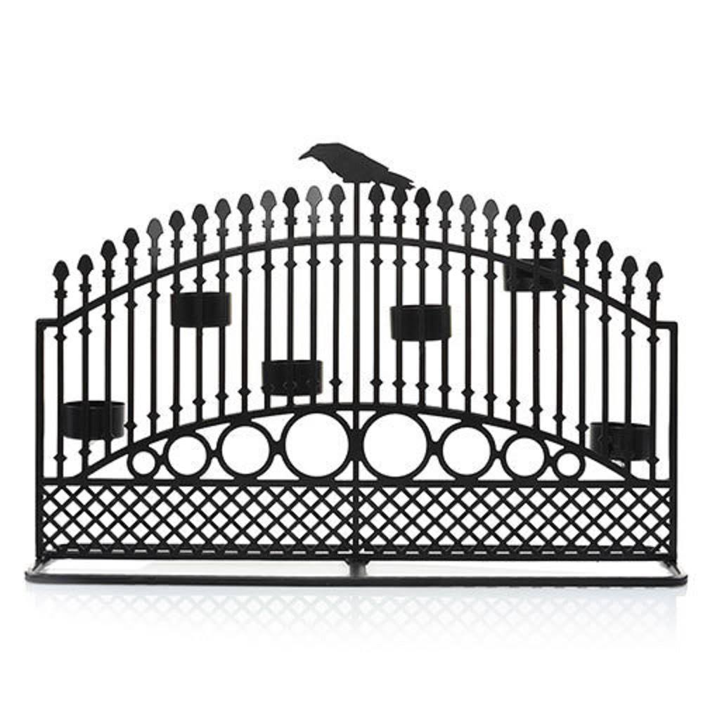 Raven Night Gate Tea Light Candle Holder K508192