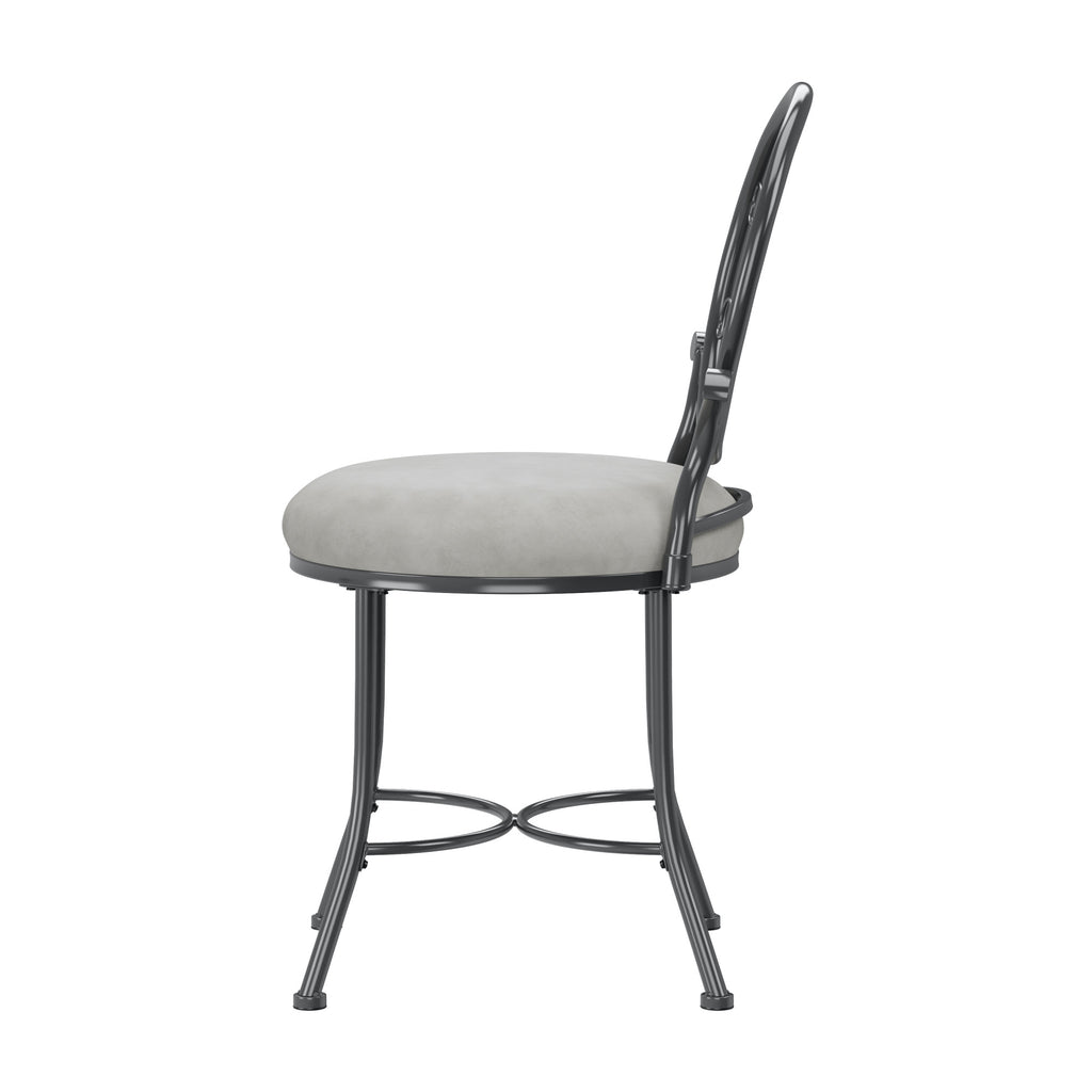 Chrome Metal Vanity Stool P347