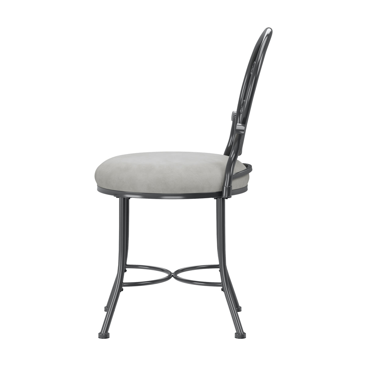 Chrome Metal Vanity Stool P347