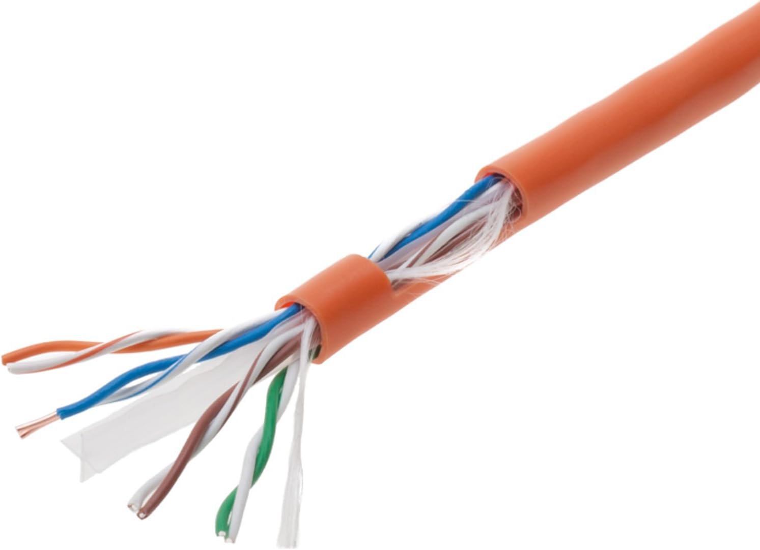 1000ft CAT6 Solid Ethernet UTP 23AWG Network Cable (Orange) W6137