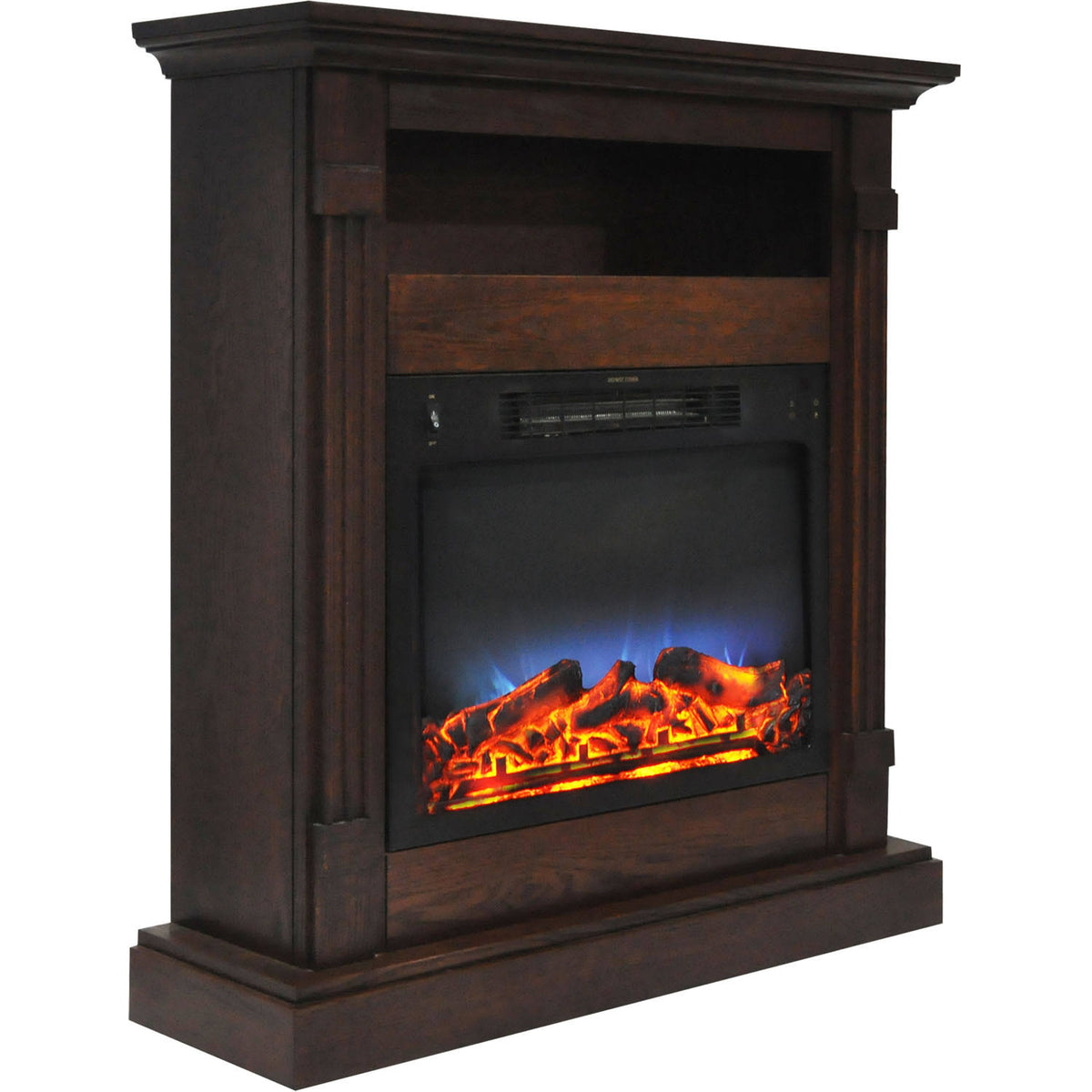 Sienna Electric Fireplace with Walnut Mantel Y493