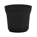 Black Resin Planter with Saucer I2488