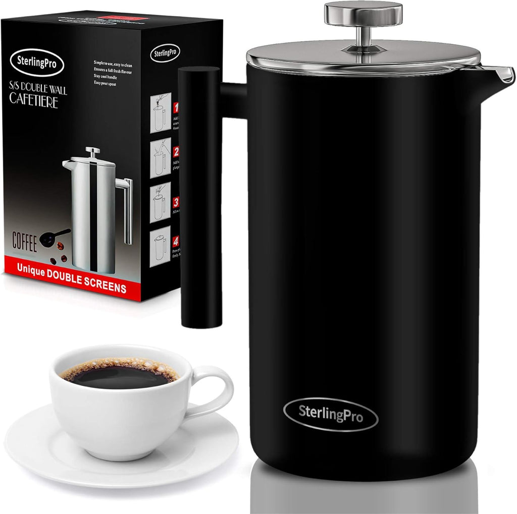 Stainless Steel French Press Coffee Maker 1.75L Pack of 2 K13589