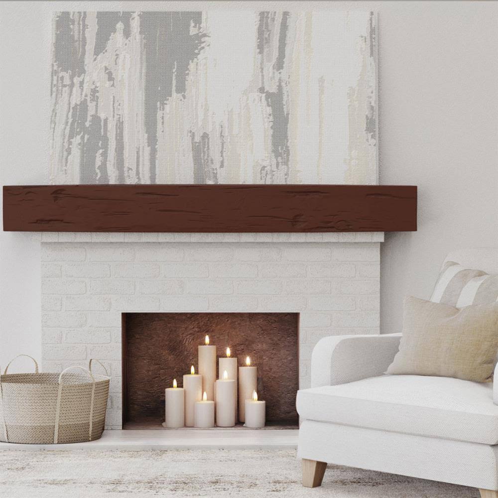 Pecky Cypress Faux Wood Fireplace Mantel T1206