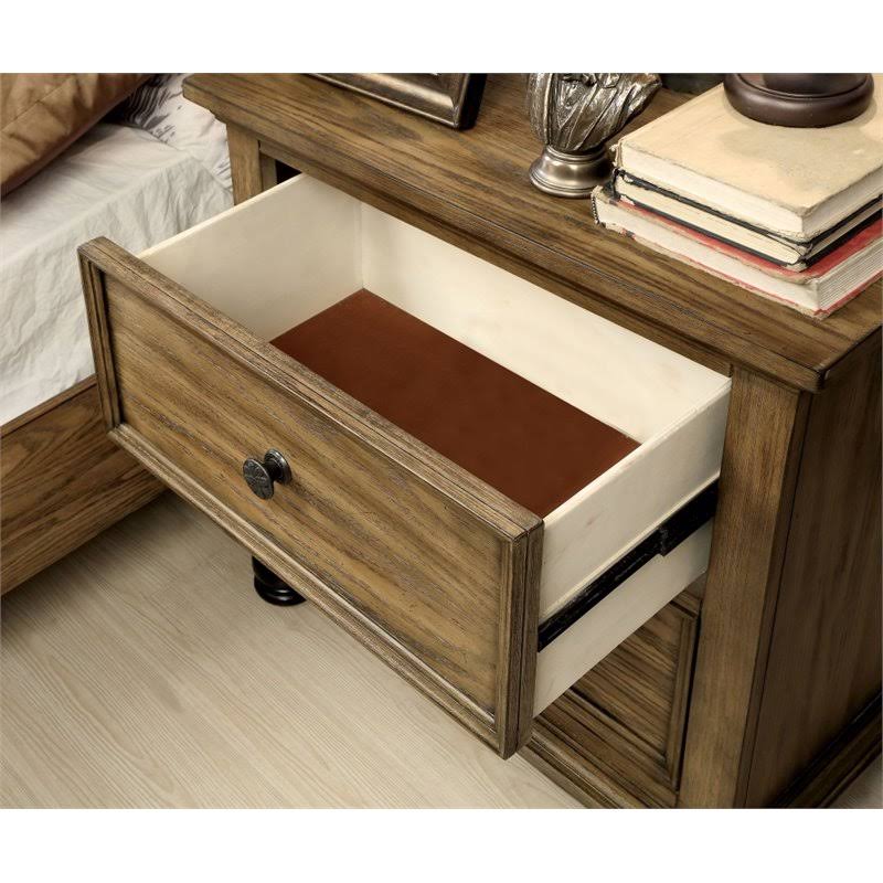 2 Drawer Nightstand in Dark Oak O793