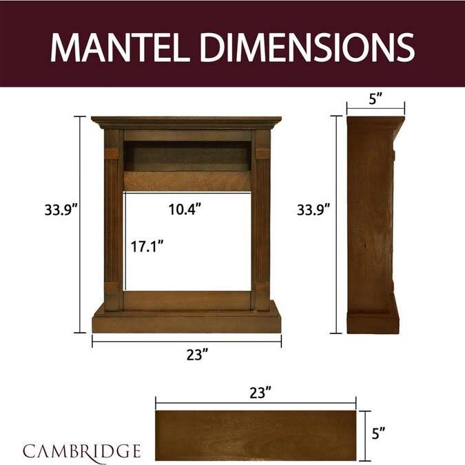 Sienna Electric Fireplace with Walnut Mantel Y493