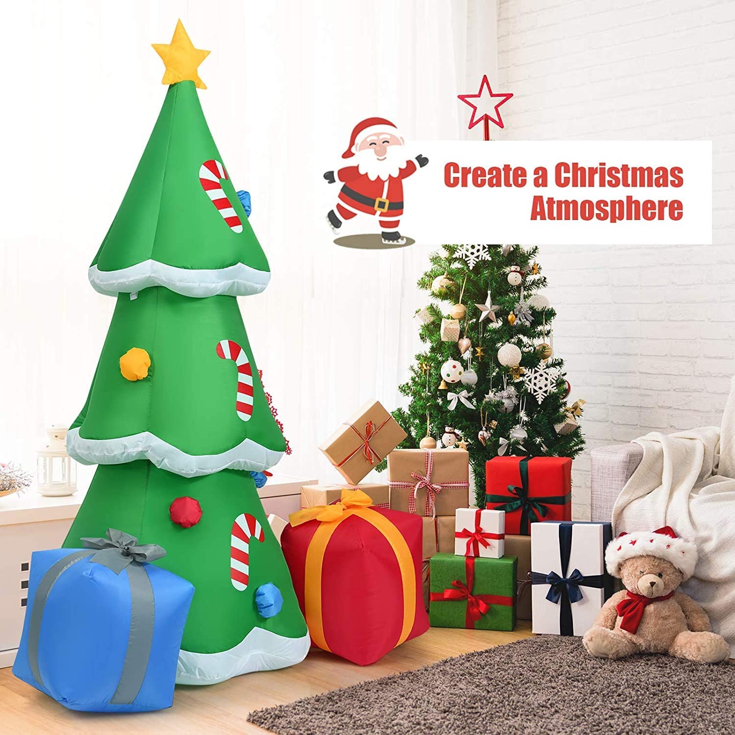6 FT Christmas Tree Inflatables with Led Lights F6010