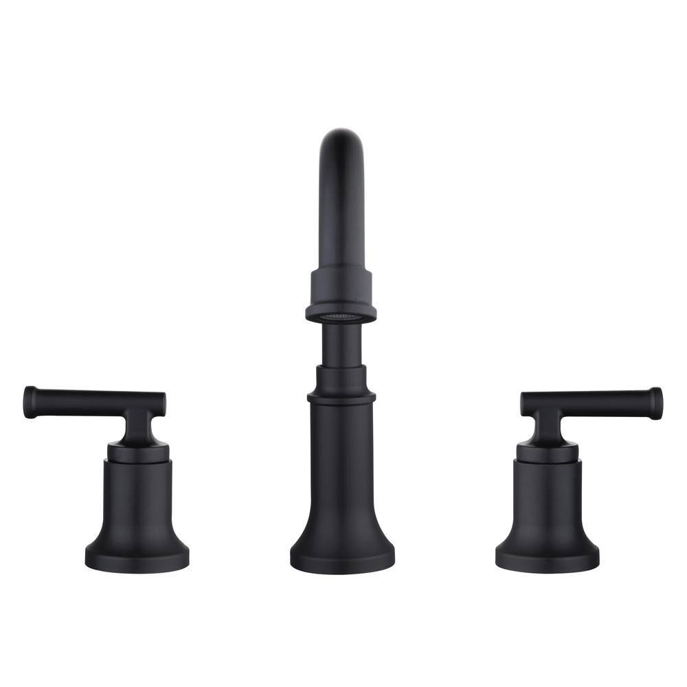 Matte Black 2-Handle High-Arc Bathroom Faucet G874368