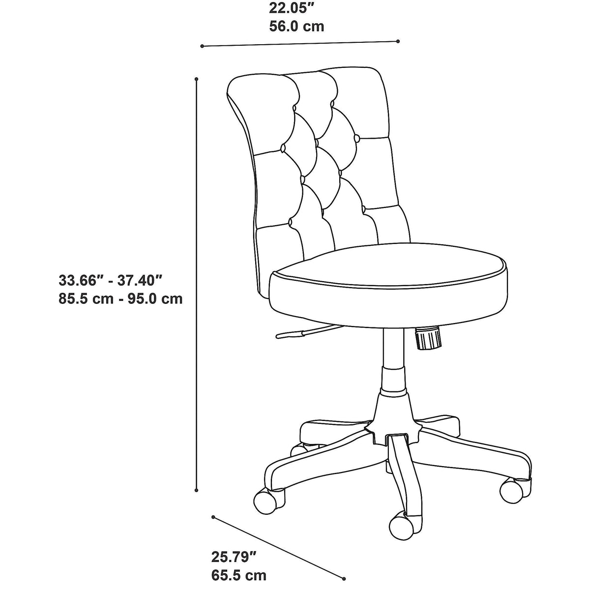 Black Tufted Office Chair W83529