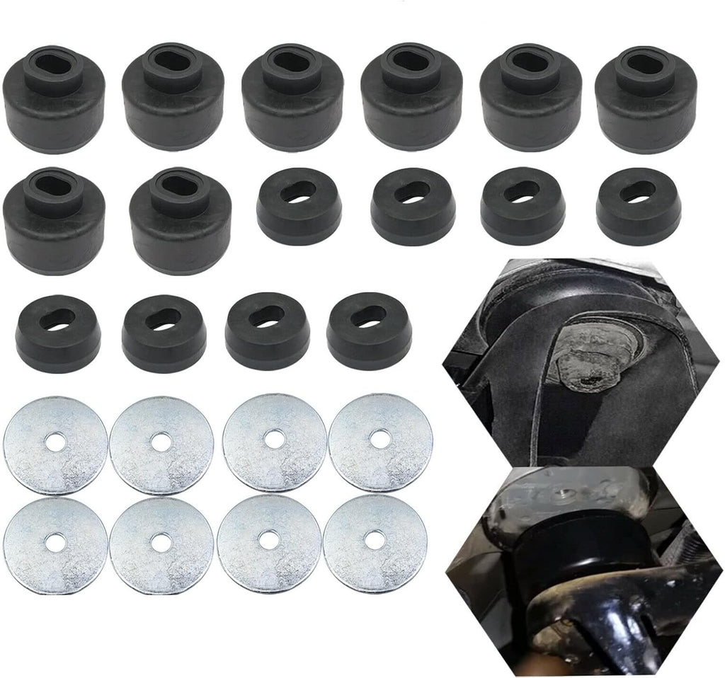 Black Body and Cab Mount Bushing Kit 16 Pcs H8878