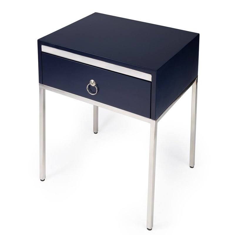 Blue & Silver End Table M685
