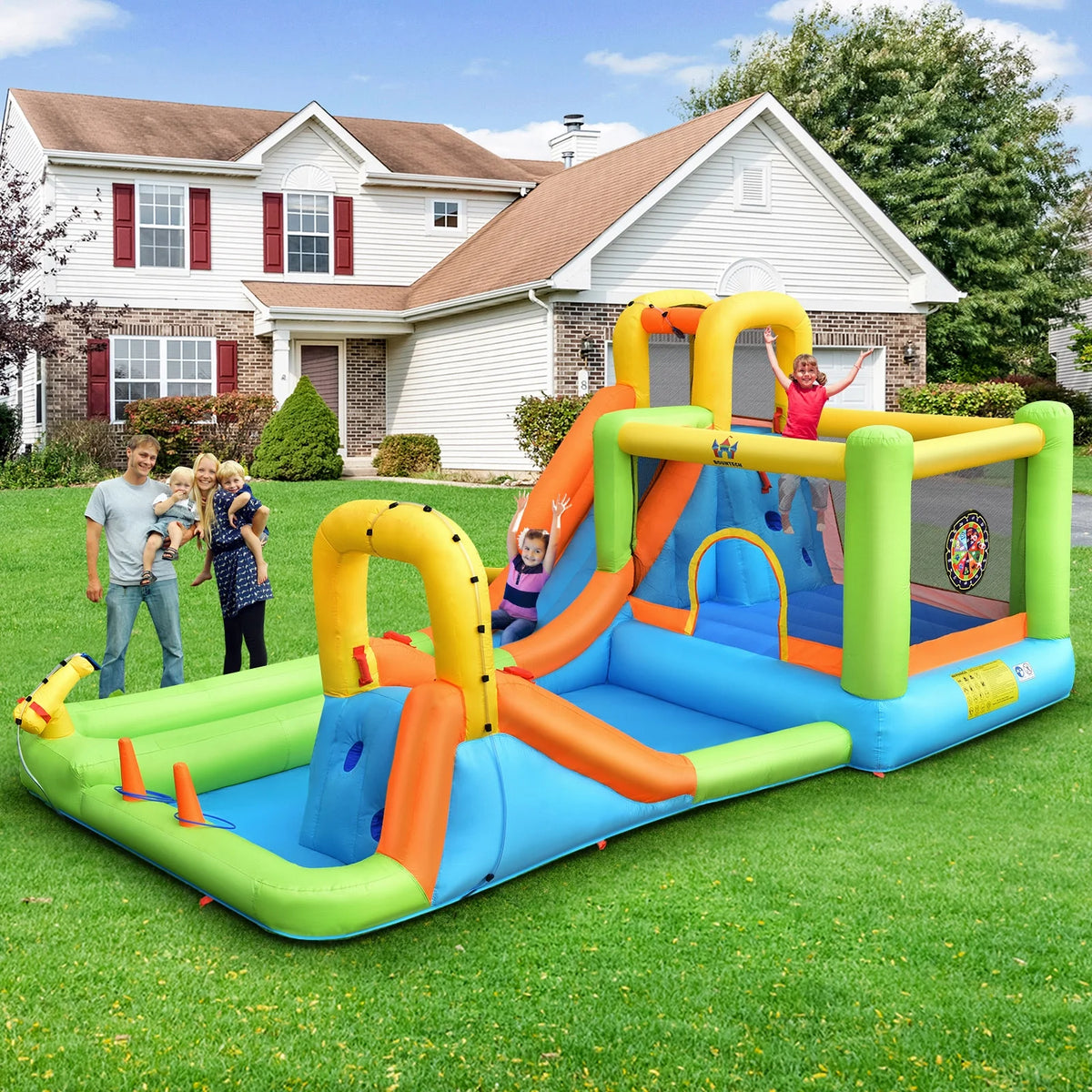 Inflatable Water Slide Park Bounce House Climbing Wall X5080