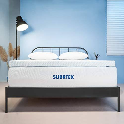 Gel-Infused Memory Foam Mattress Topper with Bamboo Cover O41829