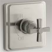 Brushed Nickel Pressure Balancing Valve Trim with Cross Handle M6767