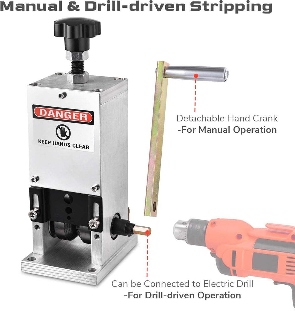 Manual Wire Stripping Machine with Drill Connector Cable Peeling Stripper Tool 0.06-0.98 L787