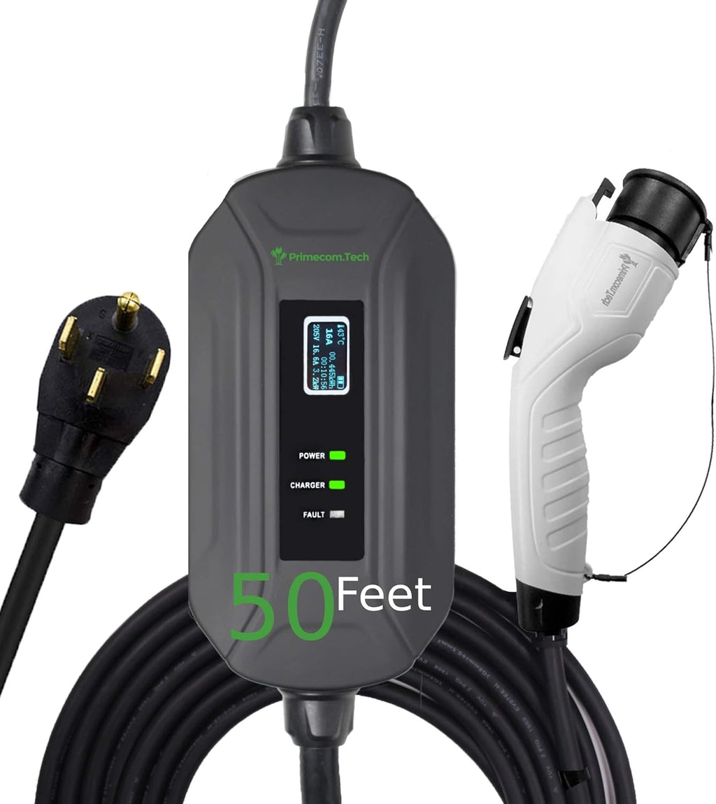 Portable Level 2 EV Charger, 16Amp, 30 Feet Lengths U508142