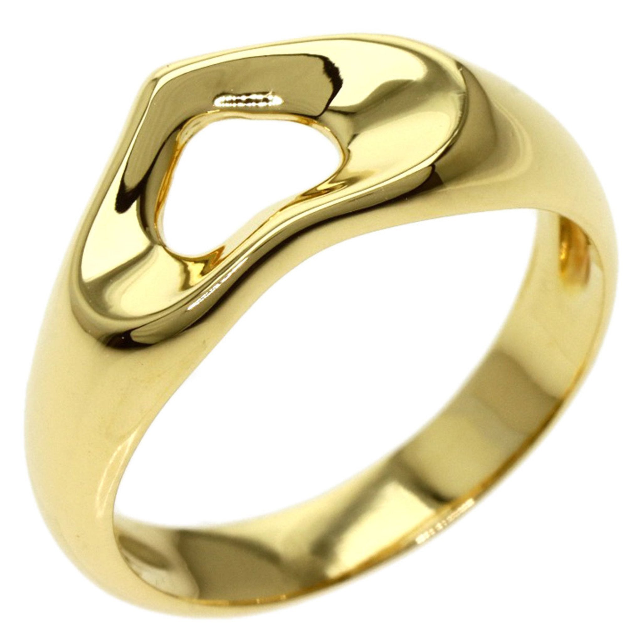 Tiffany heart ring K18 yellow gold Ladies X1008