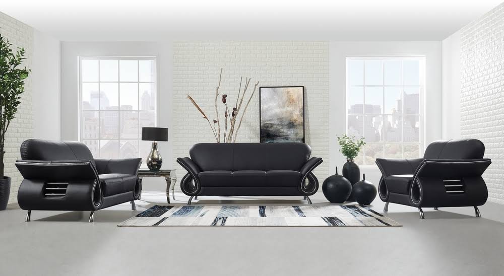 Leather Match Loveseat K293