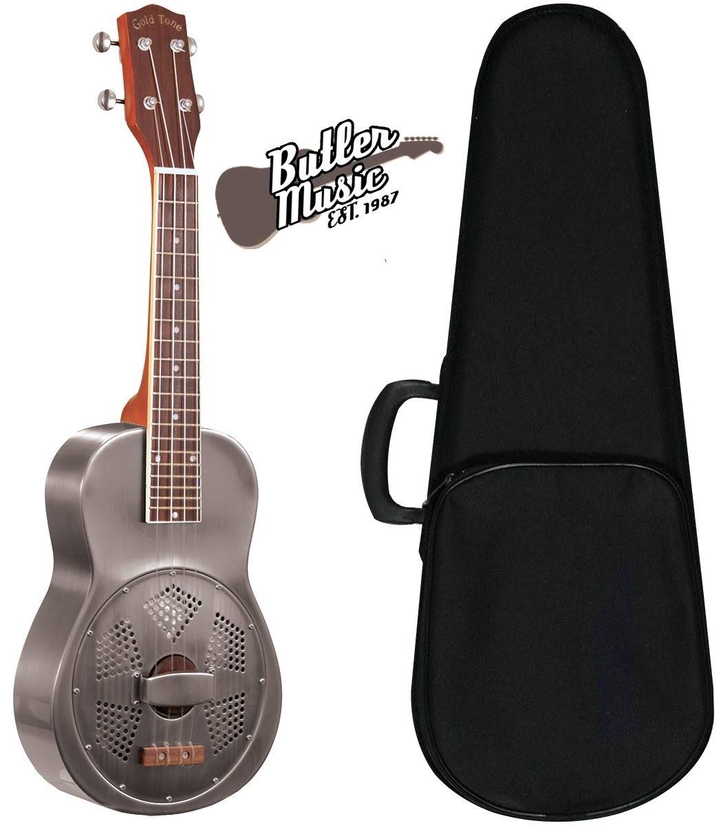 Concert-Scale Brushed Metal Resonator Ukulele G449