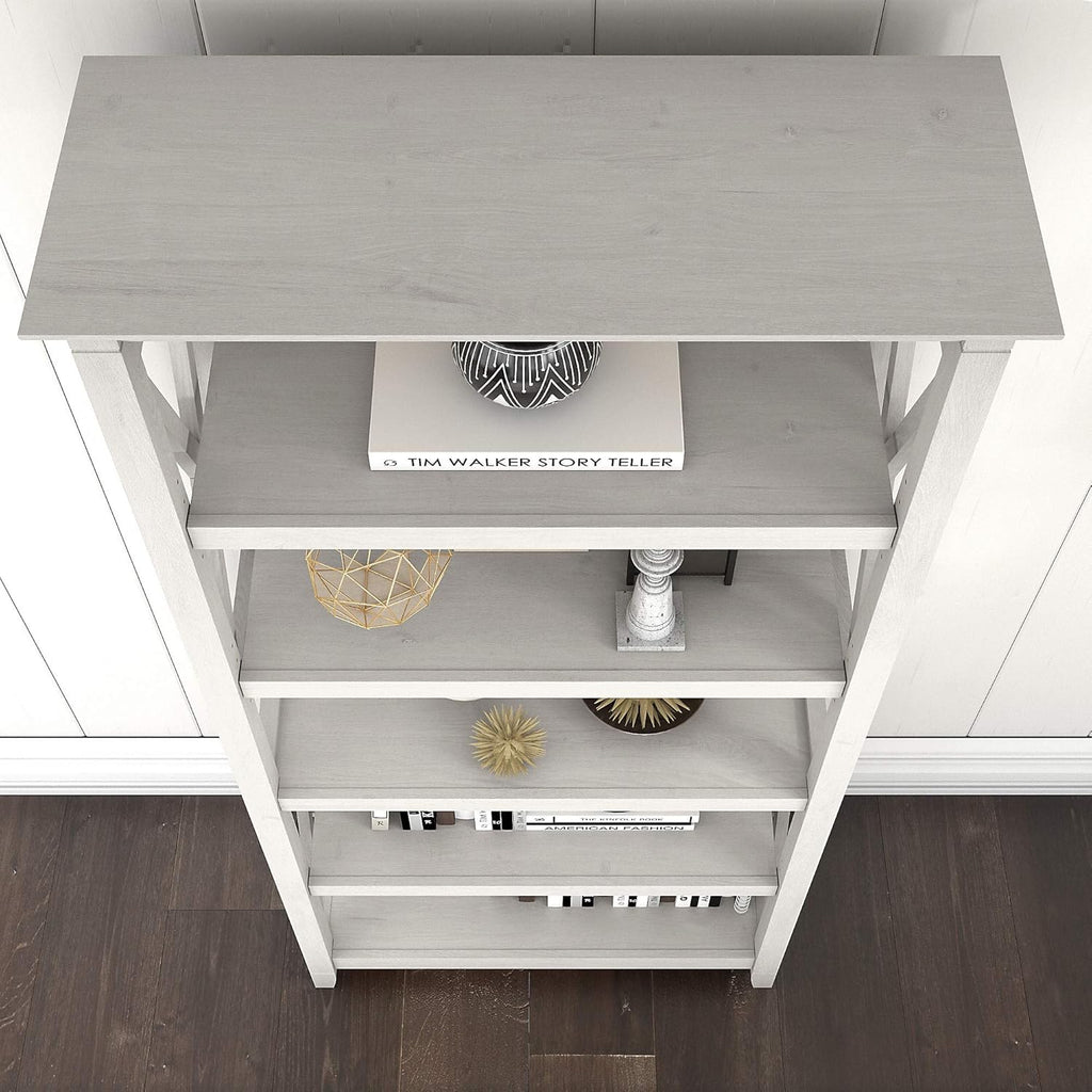 5 Shelf Bookcase in Linen White Oak P202
