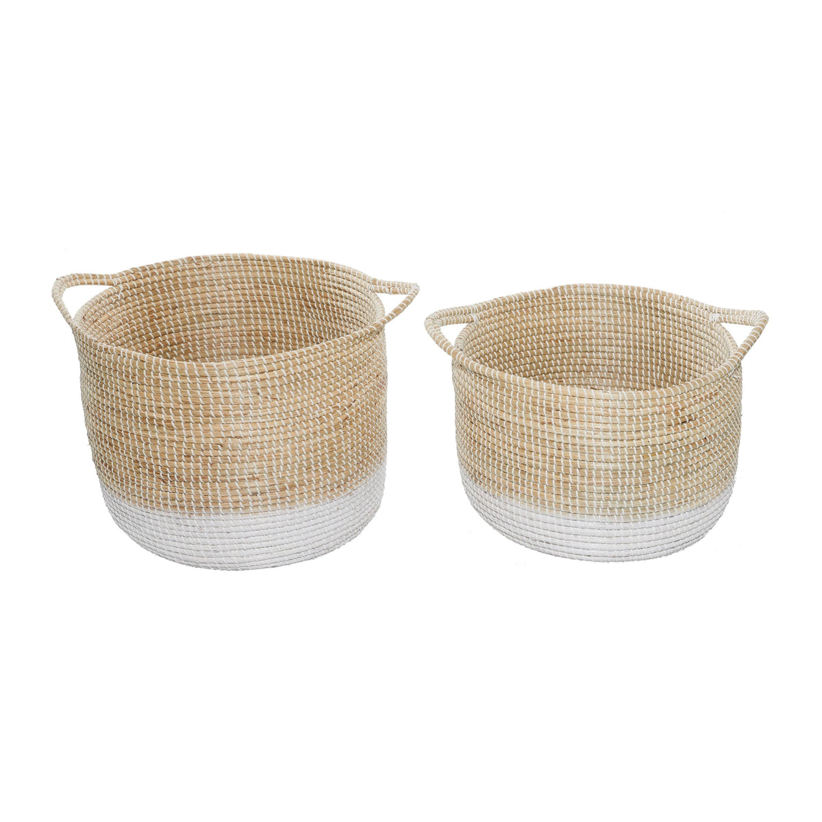 Set of 2 Brown Sea Grass Storage Basket A6617