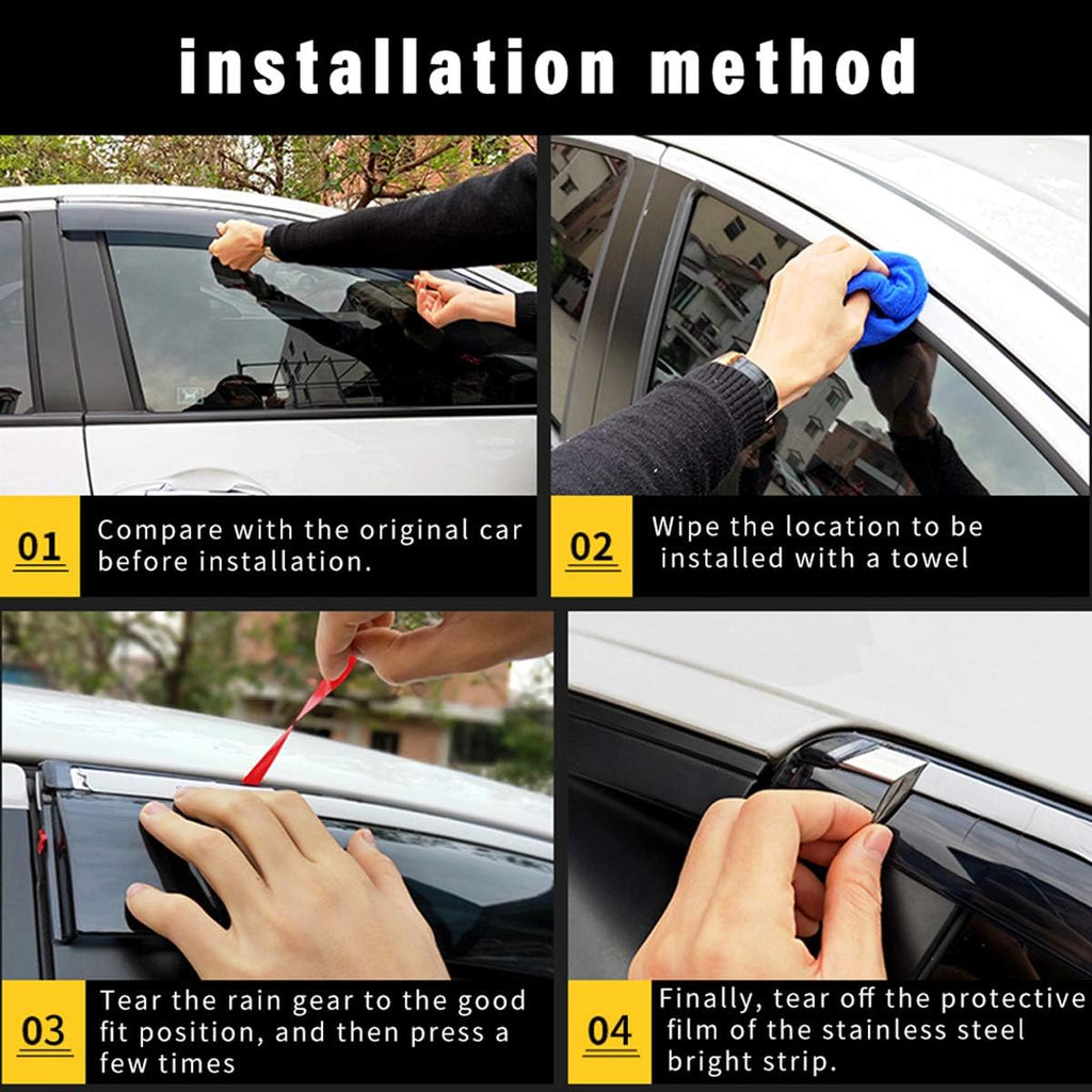 Smoke Tape-On Outside Window Deflectors Pack of 2 D74997