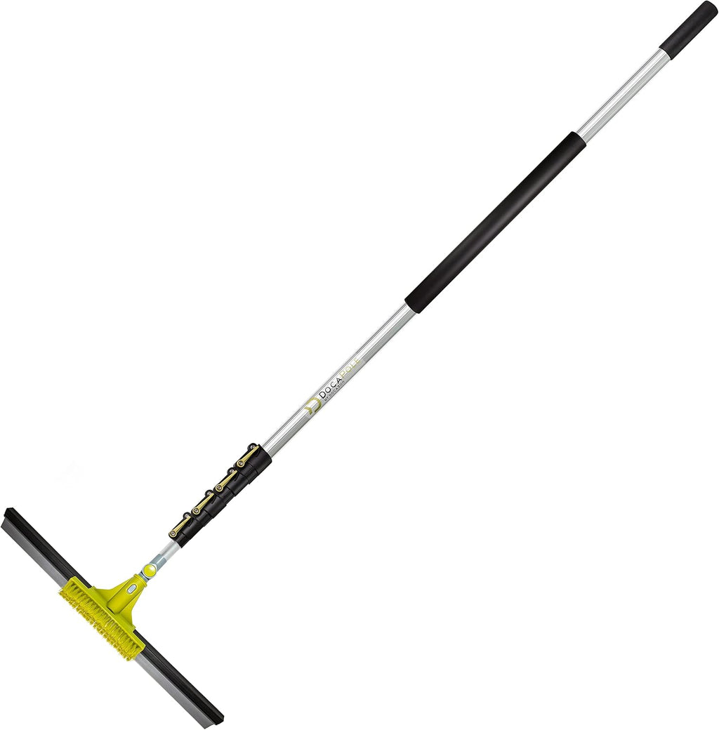Extension Pole with 24-inch Floor Squeegee and Grout Scrubbing Brush Combo, Pack of 2 I46376
