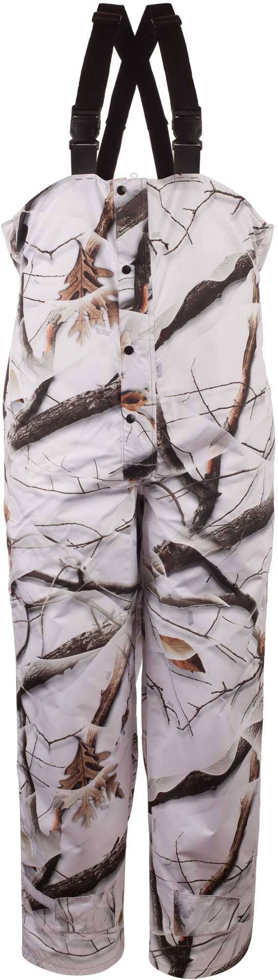 XL Snow Camo Waterproof Hunting Bibs Q57774