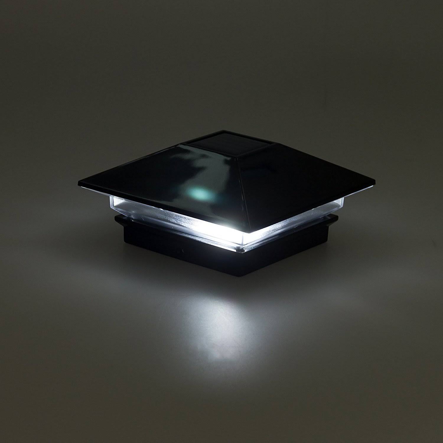 8 Pack Low Profile LED Solar Post Cap Lights for 4 x 4 Wood Posts Black R787628