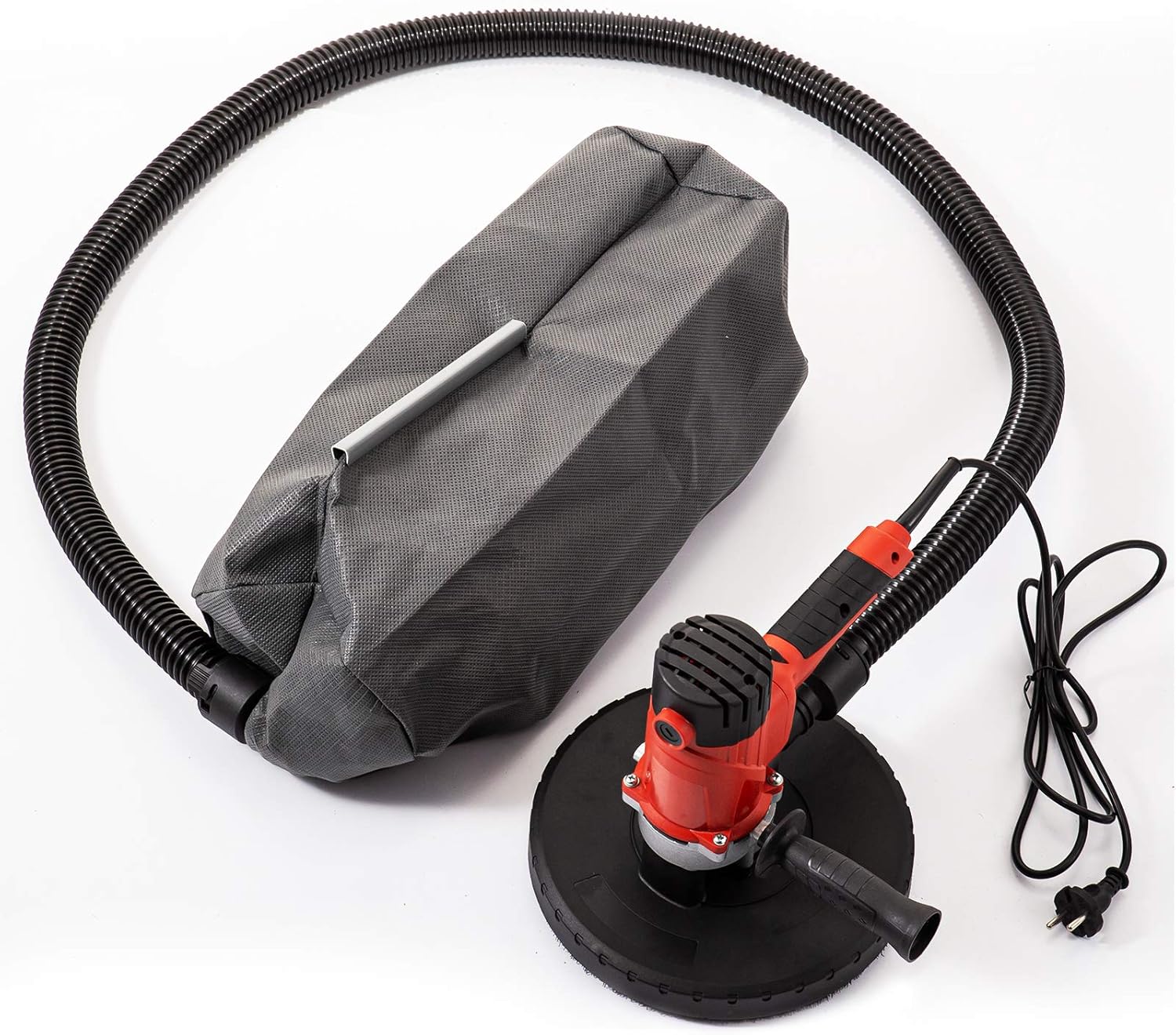 1200W Electric Drywall Sander with Carry Vacuum Bag, 6 pcs Sanding Discs Y18571