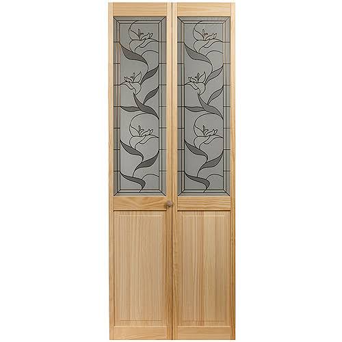 Lilies Glass Bifold Door Q795