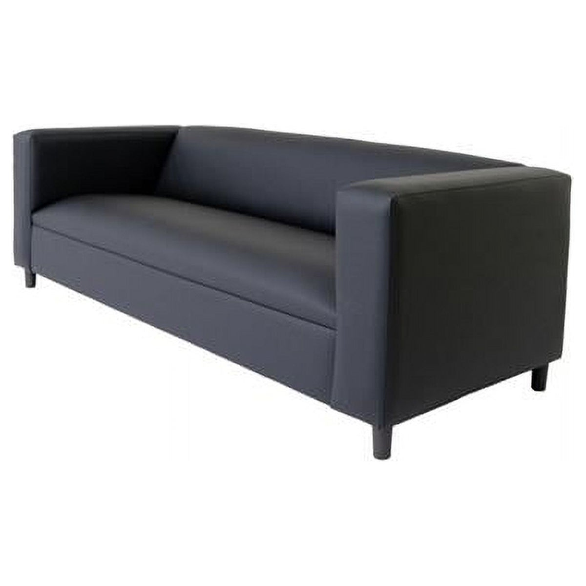 Black Faux Leather Sofa A443361