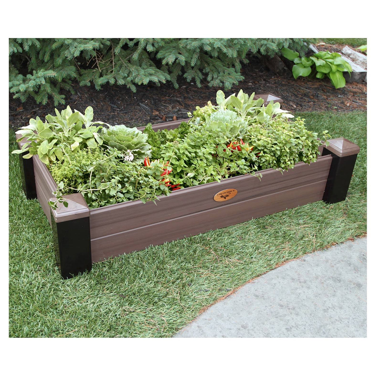 Black Vinyl Raised Garden Bed Container M7705