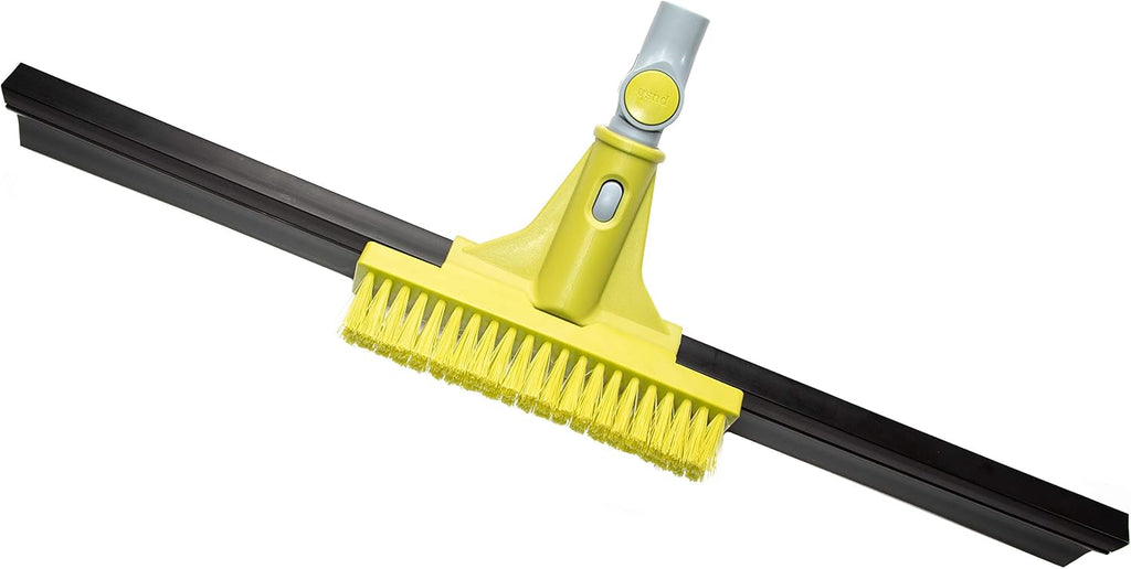Extension Pole with 24-inch Floor Squeegee and Grout Scrubbing Brush Combo, Pack of 2 I46376