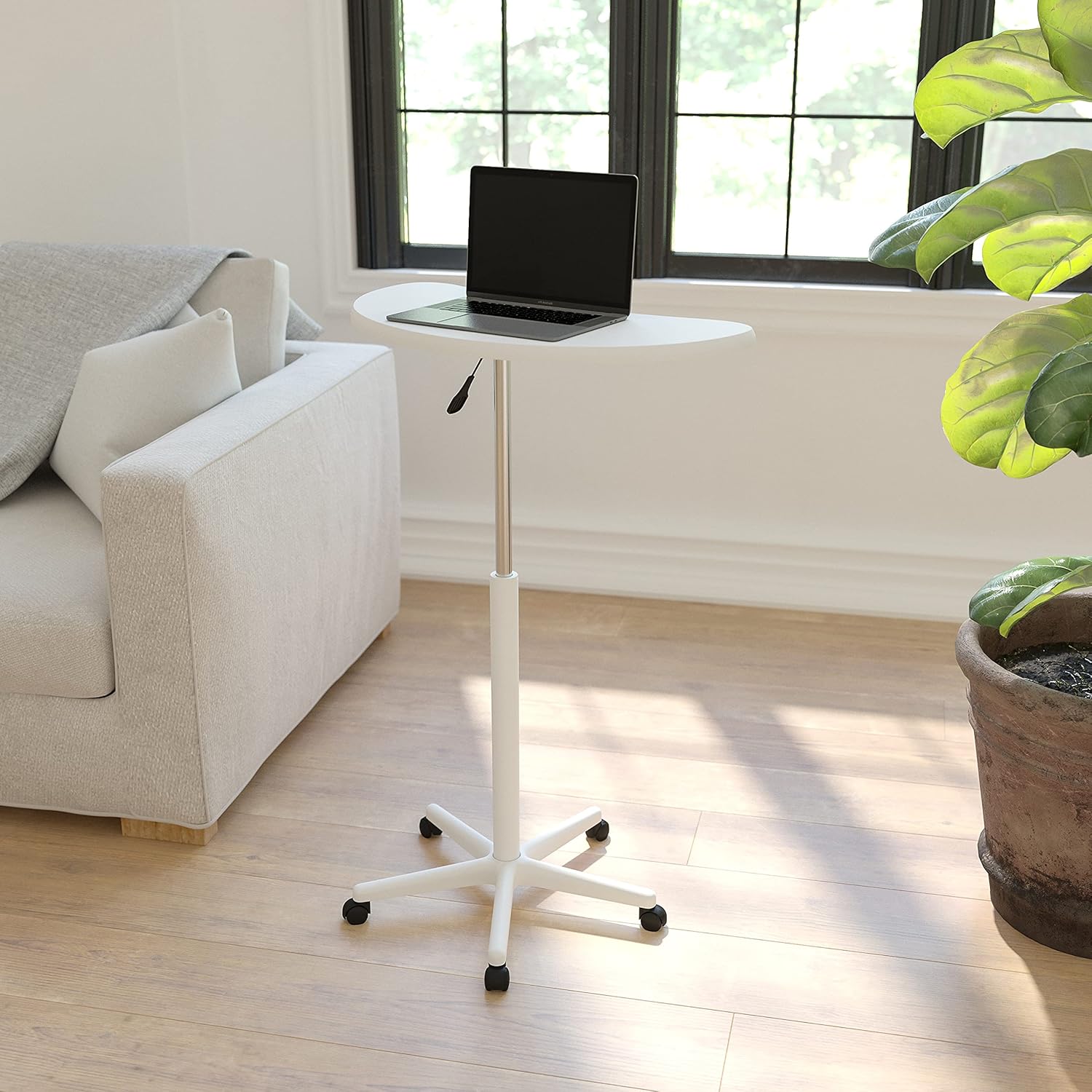 Black Sit to Stand Mobile Laptop Computer Desk Pack of 2 S579952