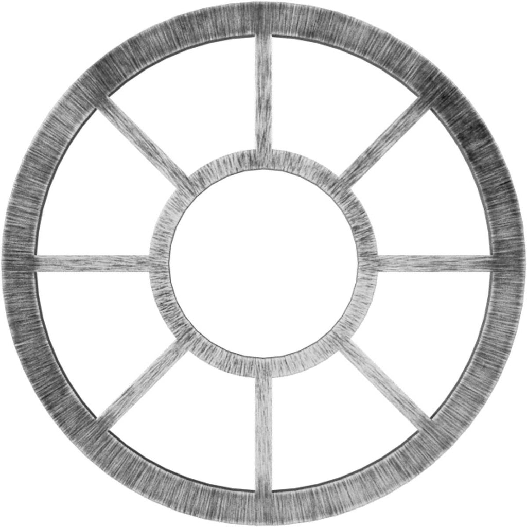 34x22OD x 12 3/8x22ID x 1x22P PVC Pierced Ceiling Medallion Q7504