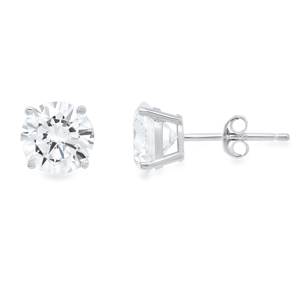 18K White Gold Diamond Stud Earrings S164406