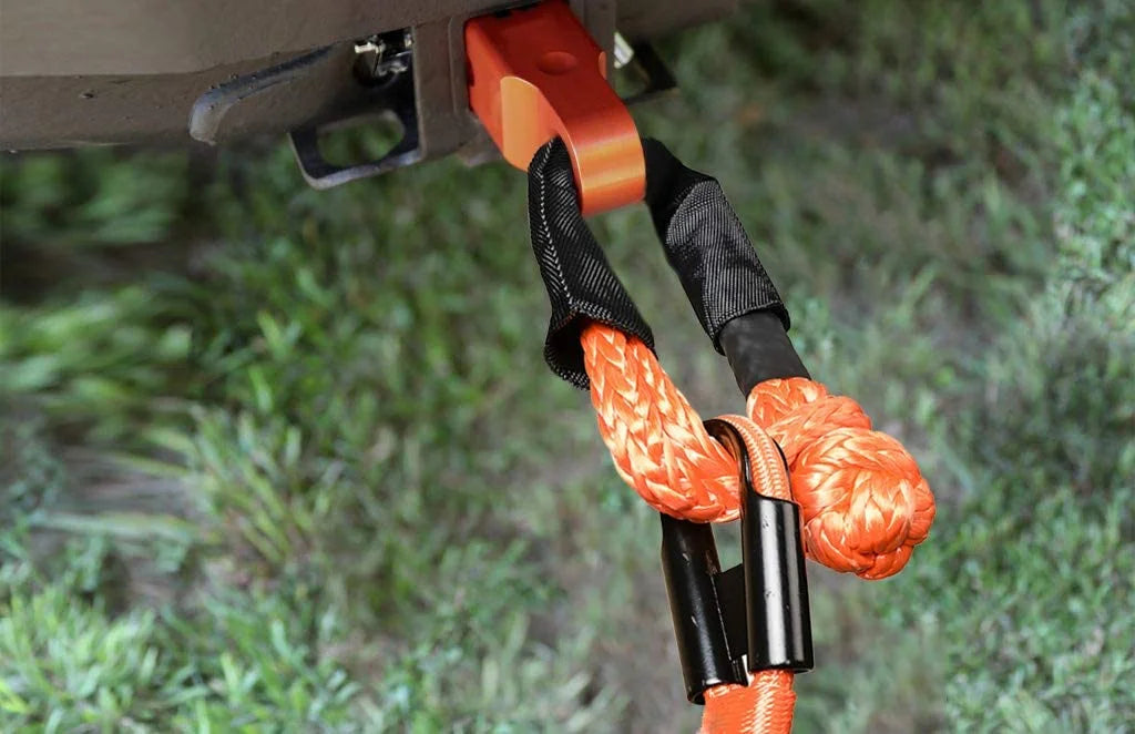 Orange 1/2" Soft Shackle Synthetic Rope with Protective Sleeve E2154