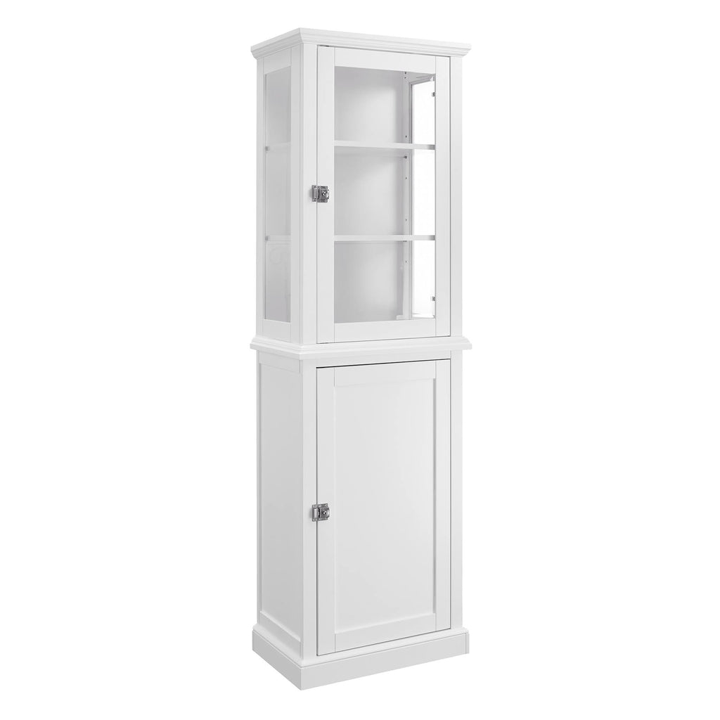 White Wood and Glass Cabinet G364
