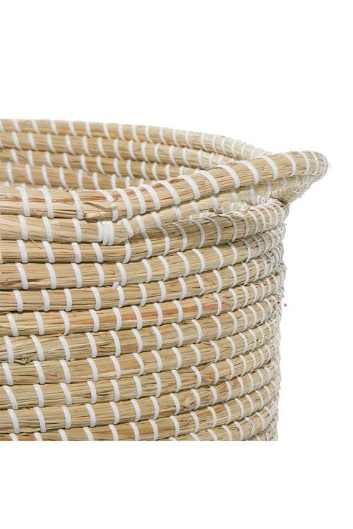 Set of 2 Brown Sea Grass Storage Basket A6617
