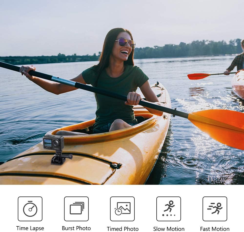 4K30FPS 20MP WiFi Action Camera with Touch Screen EIS 2.0 Remote Control 131 Feet Underwater Camera with 2X 1350mAh Batteries F6568