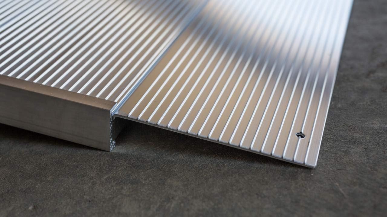 Aluminum Threshold Ramp with Adjustable Height, 12" L x 36" W, Pack of 2 T858
