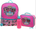 4 Piece Sequin Backpack Set with Lunch Bag, Pink J94489