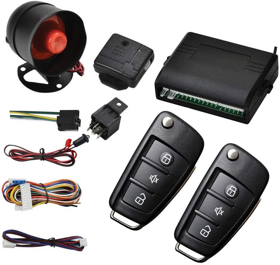 Car Central Lock Kit with Shock Sensor and 2 Replacement Remote Control S752482
