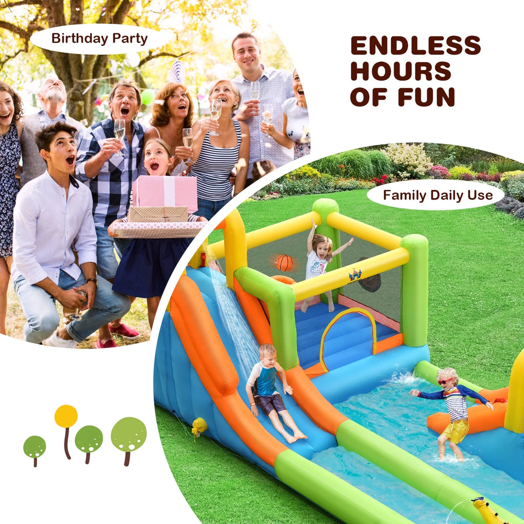 Inflatable Water Slide Park Bounce House Climbing Wall X5080