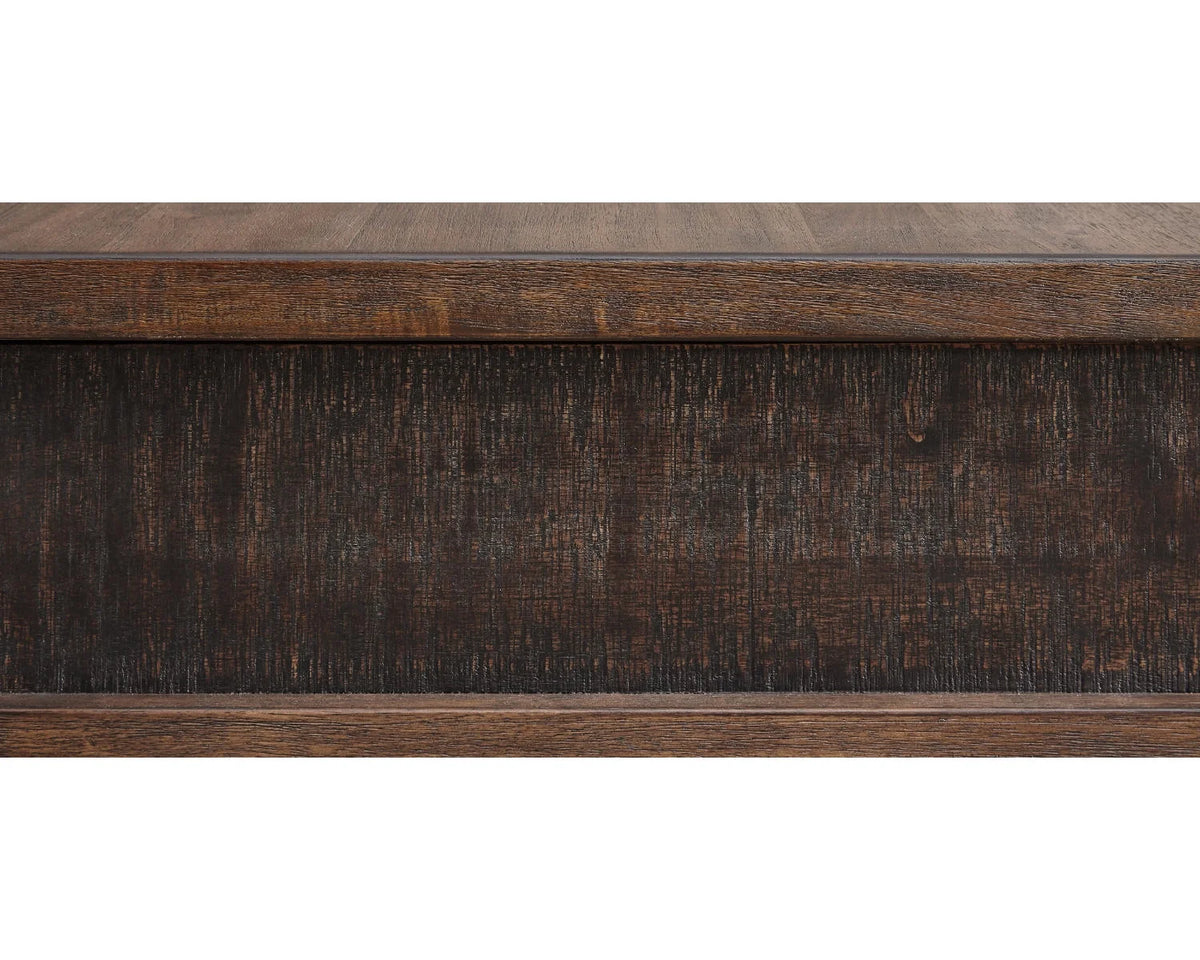 2 Drawer Coffee Table with Lift Top, Two-tone Brown A430042