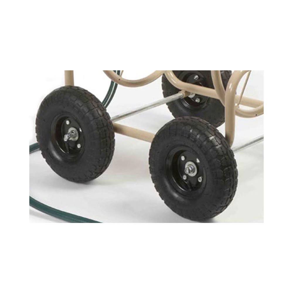 4 Wheel Pneumatic Tire Steel Frame Hose Reel Cart (2 Pack) P7751