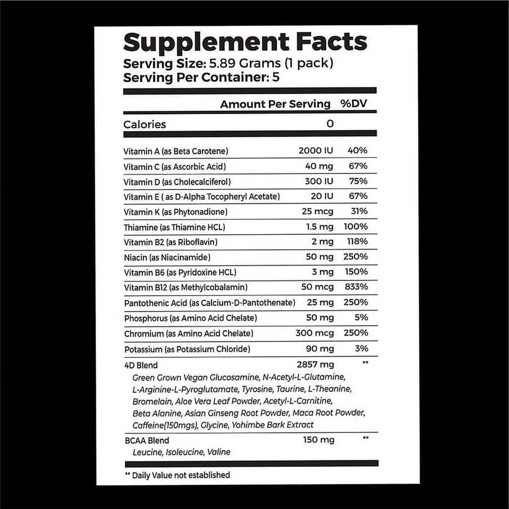 4D Clean Energy Dietary Supplement (25 ct.) N8394
